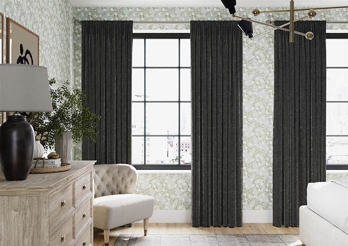 Crushed Velvet, Steel - Made to Measure Curtains - Image 3
